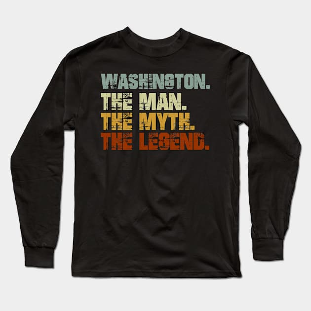 Washington Long Sleeve T-Shirt by designbym